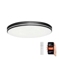 Immax NEO 07148-B40 - LED himmennettävä kattovalaisin NEO LITE AREAS LED/24W/230V Tuya Wi-Fi musta + kaukosäädin