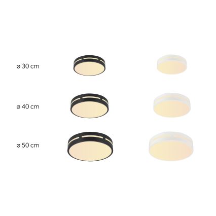 Immax NEO 07152-B30 - LED Himmennettävä kattovalo NEO LITE PERFECTO LED/24W/230V Wi-Fi Tuya musta + kauko-ohjain