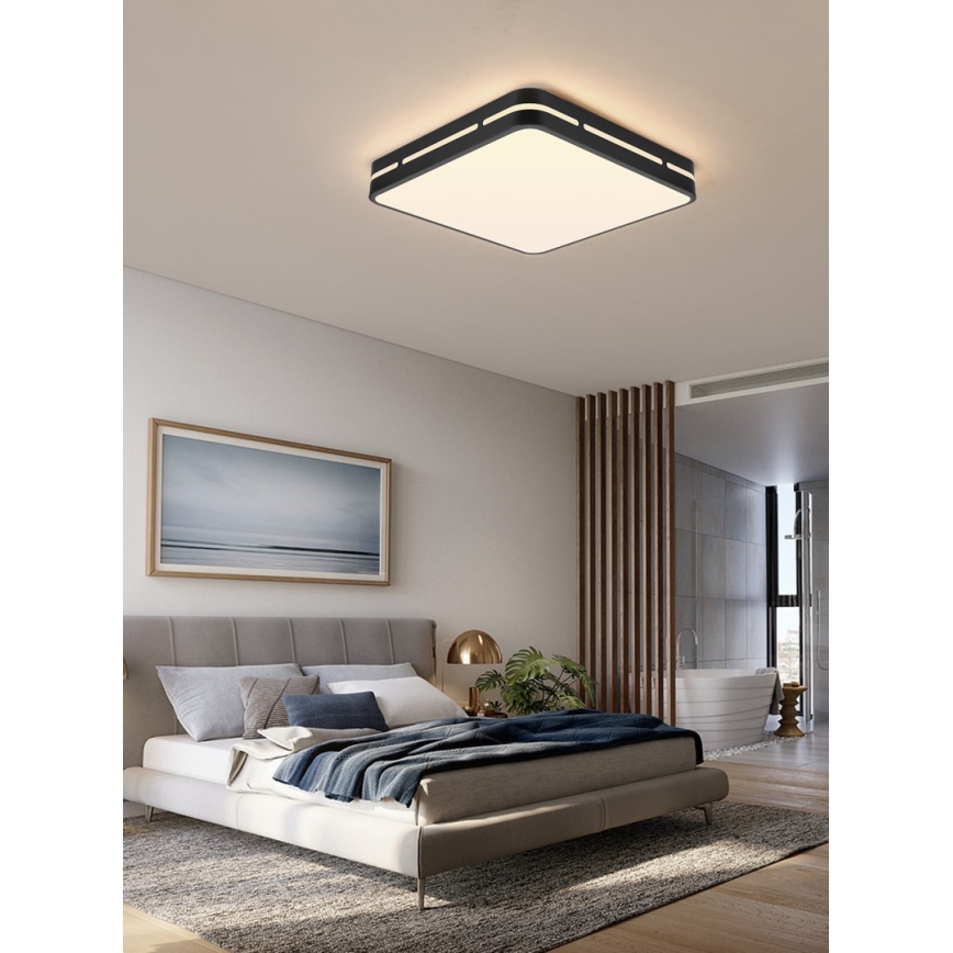 Immax NEO 07154-B42 - LED Himmennettävä kattovalo NEO LITE PERFECTO LED/48W/230V Wi-Fi Tuya musta + kauko-ohjain