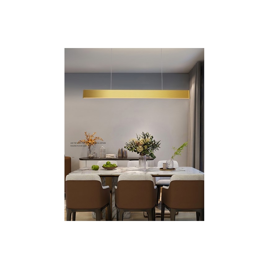 Immax NEO 07157-G120X - LED RGB+CCTW Himmennettävä kattokruunu johdossa MILANO LED/40W/230V Tuya kulta