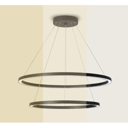 Immax NEO 07158-B80-60 - LED Himmennettävä kattokruunu FINO LED/93W/230V Tuya musta + kaukosäädin