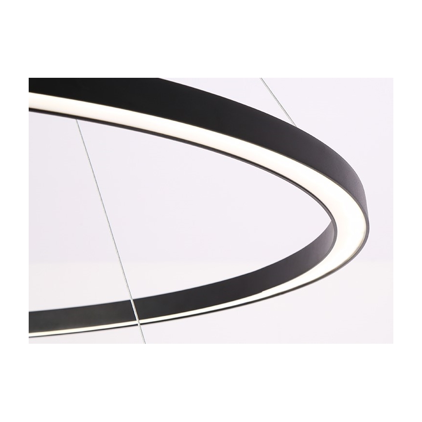 Immax NEO 07158-B80-60 - LED Himmennettävä kattokruunu FINO LED/93W/230V Tuya musta + kaukosäädin