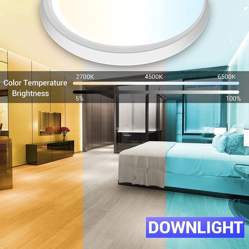 Immax NEO 07164-40 - himmennettävä LED RGB+CCT kattovalaisin NEO LITE TUDO LED/50W/230V Wi-Fi Tuya + kaukosäädin