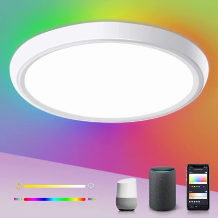 Immax NEO 07164-40 - himmennettävä LED RGB+CCT kattovalaisin NEO LITE TUDO LED/50W/230V Wi-Fi Tuya + kaukosäädin