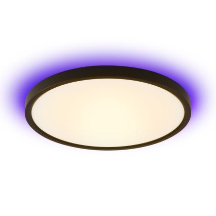 Immax NEO 07166-B40 - LED RGB+CCT himmennettävä kattovalaisin NEO LITE TUDO LED/50W/230V Wi-Fi Tuya musta + kaukosäädin