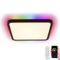 Immax NEO 07167-B40 - LED RGB+CCT himmennettävä kattovalaisin NEO LITE TUDO LED/50W/230V Wi-Fi Tuya musta + kaukosäädin