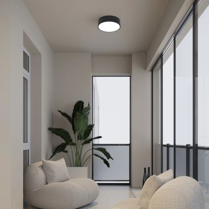 Immax NEO 07200L - Himmennettävä LED-kattovalaisin RONDATE LED/18W/230V 3000-6000K halkaisija 25 cm musta Tuya + kauko-ohjaus