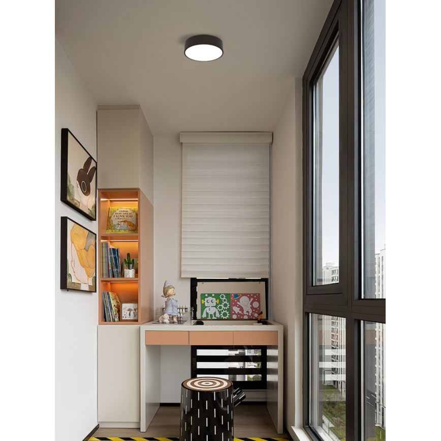 Immax NEO 07200L - Himmennettävä LED-kattovalaisin RONDATE LED/18W/230V 3000-6000K halkaisija 25 cm musta Tuya + kauko-ohjaus