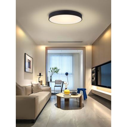 Immax NEO 07203L-Himmennettävä LED-kattovalaisin RONDATE 65W/230V 3000-6000K Tuya musta + kauko-ohjaus