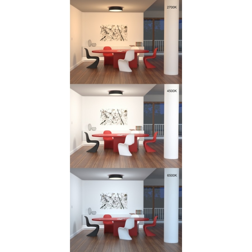 Immax NEO 07204L - Himmennettävä LED-kattovalaisin RONDATE LED/18W/230V 3000-6000K valkoinen Tuya + kauko-ohjaus