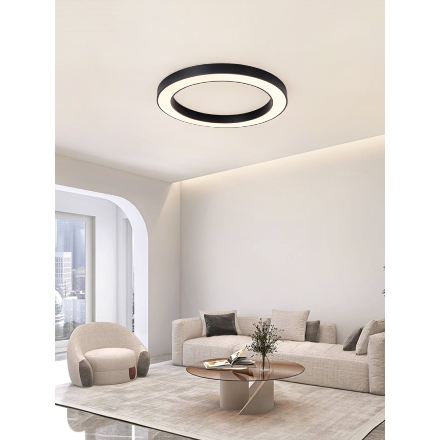 Immax NEO 07210L - Himmennettävä LED-kattovalaisin PASTEL LED/68W/230V 95 cm musta Tuya + kauko-ohjaus