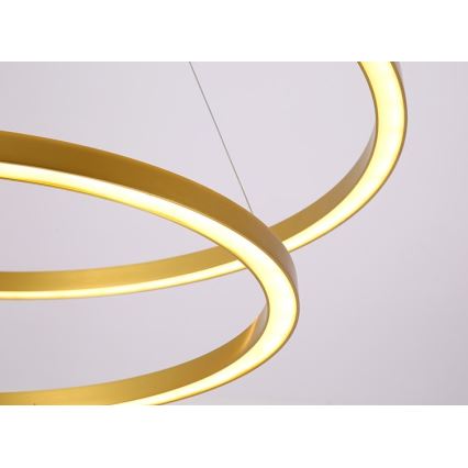 Immax NEO 07218L - Himmennettävä LED-kattokruunu johdossa FINO LED/93W/230V 60/80cm kulta Tuya + kauko-ohjaus