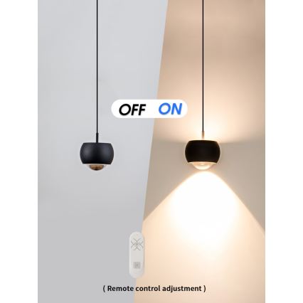 Immax NEO 07219L - LED himmennettävä kattokruunu köydellä DORMINE LED/6W/230V mattamusta Tuya + kaukosäädin