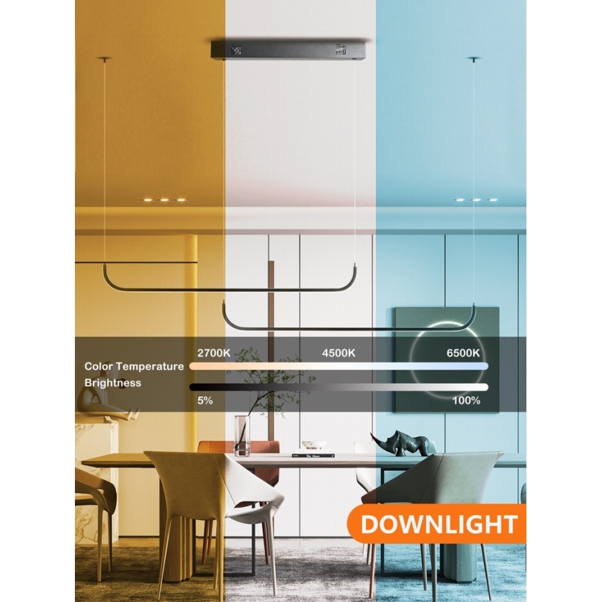 Immax NEO 07226L - Himmennettävä LED-kattokruunu johdossa PATTINI LED/53W/230V Tuya + kauko-ohjaus