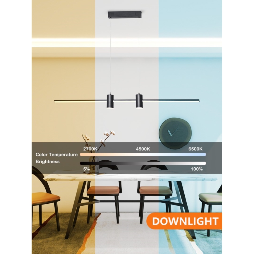 Immax NEO 07230L - Himmennettävä LED-kattokruunu johdossa NEO LITE ESTRELAS LED/30W/230V 2700-6500K Wi-Fi Tuya + kauko-ohjaus