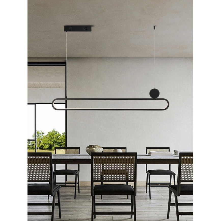 Immax NEO 07231L - Himmennettävä LED-kattokruunu johdossa NEO LITE OVALE LED/50W/230V 2700-6500K Wi-Fi Tuya + kauko-ohjaus