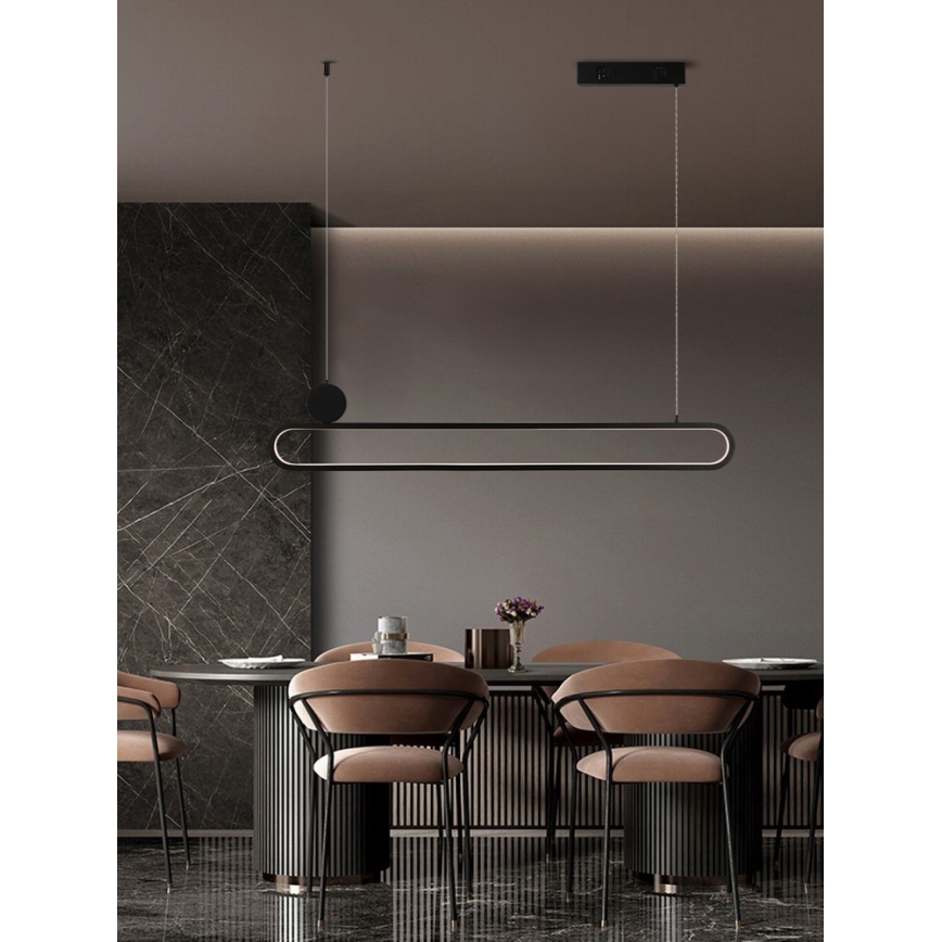 Immax NEO 07231L - Himmennettävä LED-kattokruunu johdossa NEO LITE OVALE LED/50W/230V 2700-6500K Wi-Fi Tuya + kauko-ohjaus