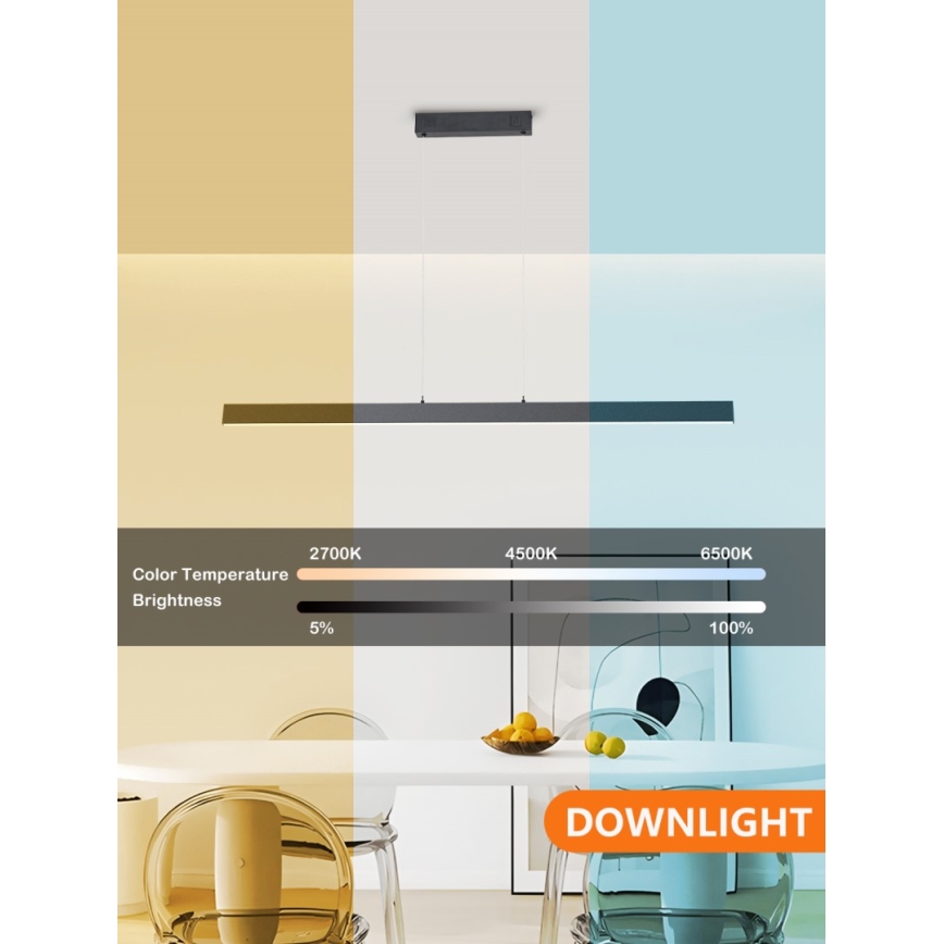 Immax NEO 07234L - Himmennettävä LED-kattokruunu johdossa NEO LITE TRIANGOLO LED/28W/230V Wi-Fi Tuya 2700-6500K + kauko-ohjaus