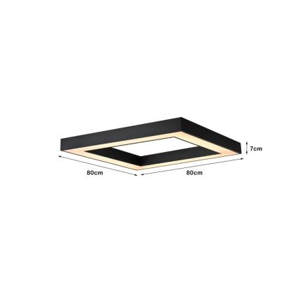 Immax NEO 07239L - Himmennettävä LED-kattovalaisin CANTO LED/60W/230V musta Tuya + kauko-ohjaus