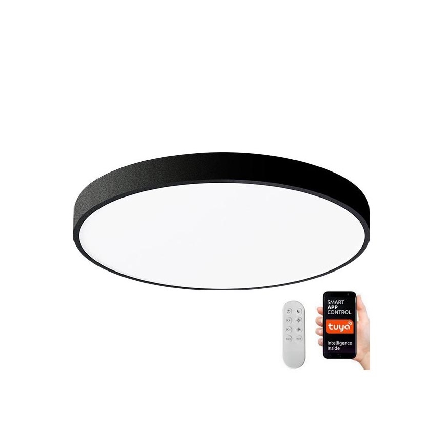 Immax NEO 07248L - Himmennettävä LED-kattovalaisin NEO LITE SEMPLICI LED/36W/230V 3000-6000K Wi-Fi Tuya musta + kauko-ohjaus