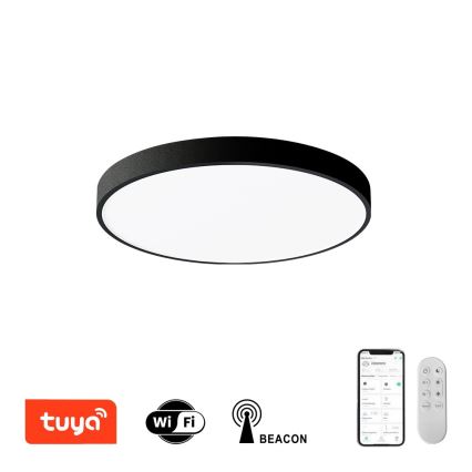 Immax NEO 07248L - Himmennettävä LED-kattovalaisin NEO LITE SEMPLICI LED/36W/230V 3000-6000K Wi-Fi Tuya musta + kauko-ohjaus