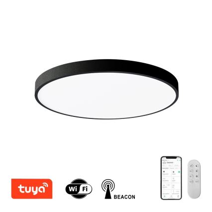 Immax NEO 07249L - Himmennettävä LED-kattovalaisin NEO LITE SEMPLICI LED/48W/230V 3000-6000K Wi-Fi Tuya musta + kauko-ohjaus