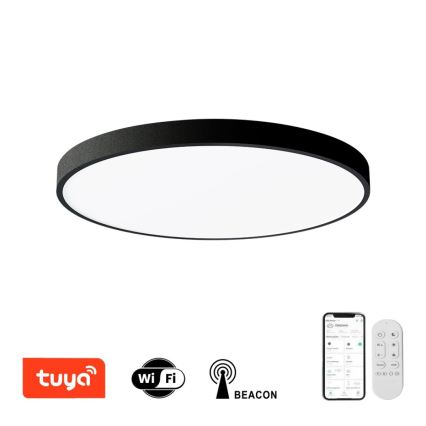 Immax NEO 07250L - Himmennettävä LED-kattovalaisin NEO LITE SEMPLICI LED/60W/230V 3000-6000K Wi-Fi Tuya musta + kauko-ohjaus