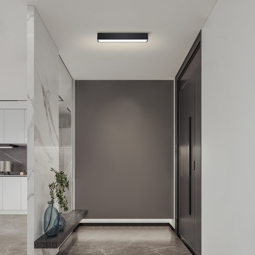 Immax NEO 07254L - himmennettävä LED-kattovalaisin NEO LITE LUNGO LED/20W/230V 3000-6000K Wi-Fi Tuya musta + kaukosäädin