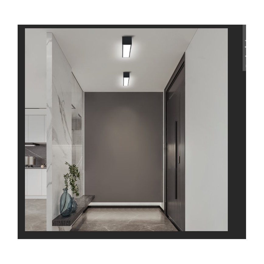 Immax NEO 07254L - himmennettävä LED-kattovalaisin NEO LITE LUNGO LED/20W/230V 3000-6000K Wi-Fi Tuya musta + kaukosäädin