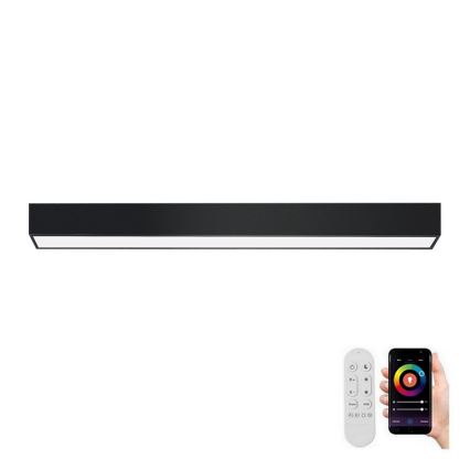 Immax NEO 07255L - himmennettävä LED-kattovalaisin NEO LITE LUNGO LED/20W/230V 3000-6000K Wi-Fi Tuya musta + kaukosäädin