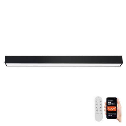 Immax NEO 07256L - Himmennettävä LED-kattovalaisin NEO LITE LUNGO LED/38W/230V 3000-6000K Wi-Fi Tuya musta + kauko-ohjaus
