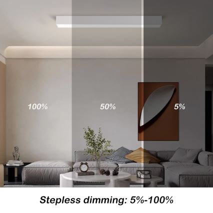 Immax NEO 07258L - Himmennettävä LED-kattovalaisin NEO LITE LUNGO LED/29W/230V 3000-6000K Wi-Fi Tuya valkoinen + kauko-ohjaus