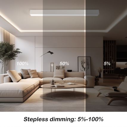 Immax NEO 07259L - himmennettävä LED-kattovalaisin NEO LITE LUNGO LED/38W/230V 3000-6000K Wi-Fi Tuya valkoinen + kaukosäädin