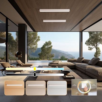 Immax NEO 07259L - himmennettävä LED-kattovalaisin NEO LITE LUNGO LED/38W/230V 3000-6000K Wi-Fi Tuya valkoinen + kaukosäädin