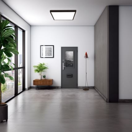 Immax NEO 07279L - Himmennettävä kylpyhuoneen LED-kattovalaisin NEO LITE FRAME LED/50W/230V IP44 Wi-Fi Tuya + kauko-ohjaus musta