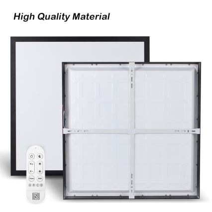 Immax NEO 07279L - Himmennettävä kylpyhuoneen LED-kattovalaisin NEO LITE FRAME LED/50W/230V IP44 Wi-Fi Tuya + kauko-ohjaus musta