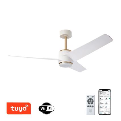 Immax NEO 07281L - LED+CCT Himennettävä kattotuuletin BEAUTY LED/18W/230V 3000/4000/6000K Wi-Fi Tuya halkaisija 132 cm + kaukosäädin