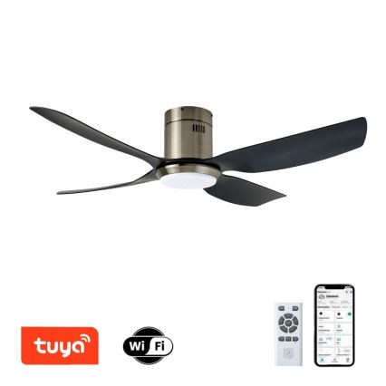Immax NEO 07282L - LED+CCT Himennettävä kattotuuletin PURE LED/24W/230V 3000/4000/6000K Wi-Fi Tuya halkaisija 132 cm + kaukosäädin