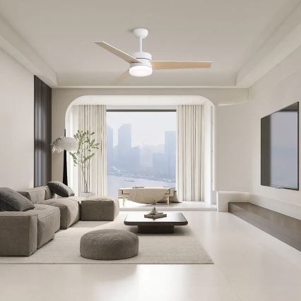 Immax NEO 07284L - LED+CCT Himmennettävä kattotuuletin VARIABLE LED/24W/230V 3000/4000/6000K Wi-Fi Tuya halkaisija 132 cm + kaukosäädin