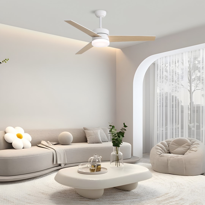 Immax NEO 07284L - LED+CCT Himmennettävä kattotuuletin VARIABLE LED/24W/230V 3000/4000/6000K Wi-Fi Tuya halkaisija 132 cm + kaukosäädin