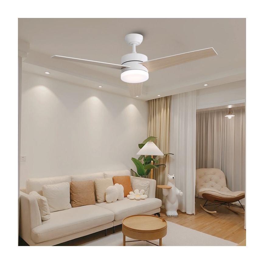 Immax NEO 07284L - LED+CCT Himmennettävä kattotuuletin VARIABLE LED/24W/230V 3000/4000/6000K Wi-Fi Tuya halkaisija 132 cm + kaukosäädin