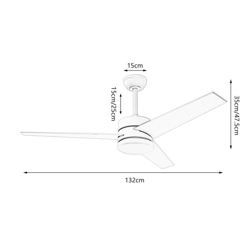 Immax NEO 07284L - LED+CCT Himmennettävä kattotuuletin VARIABLE LED/24W/230V 3000/4000/6000K Wi-Fi Tuya halkaisija 132 cm + kaukosäädin