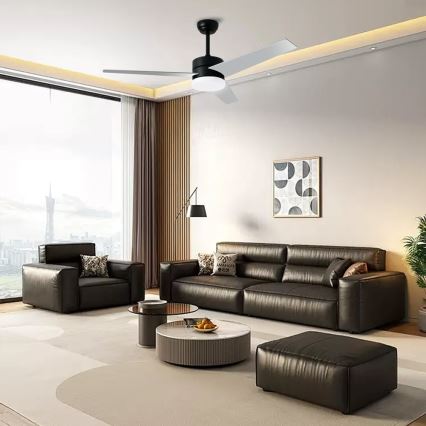 Immax NEO 07285L - LED+CCT himmennettävä kattotuuletin VARIABLE, 24W/230V, 3000/4000/6000K, Wi‑Fi (Tuya), halkaisija 132 cm + kaukosäädin