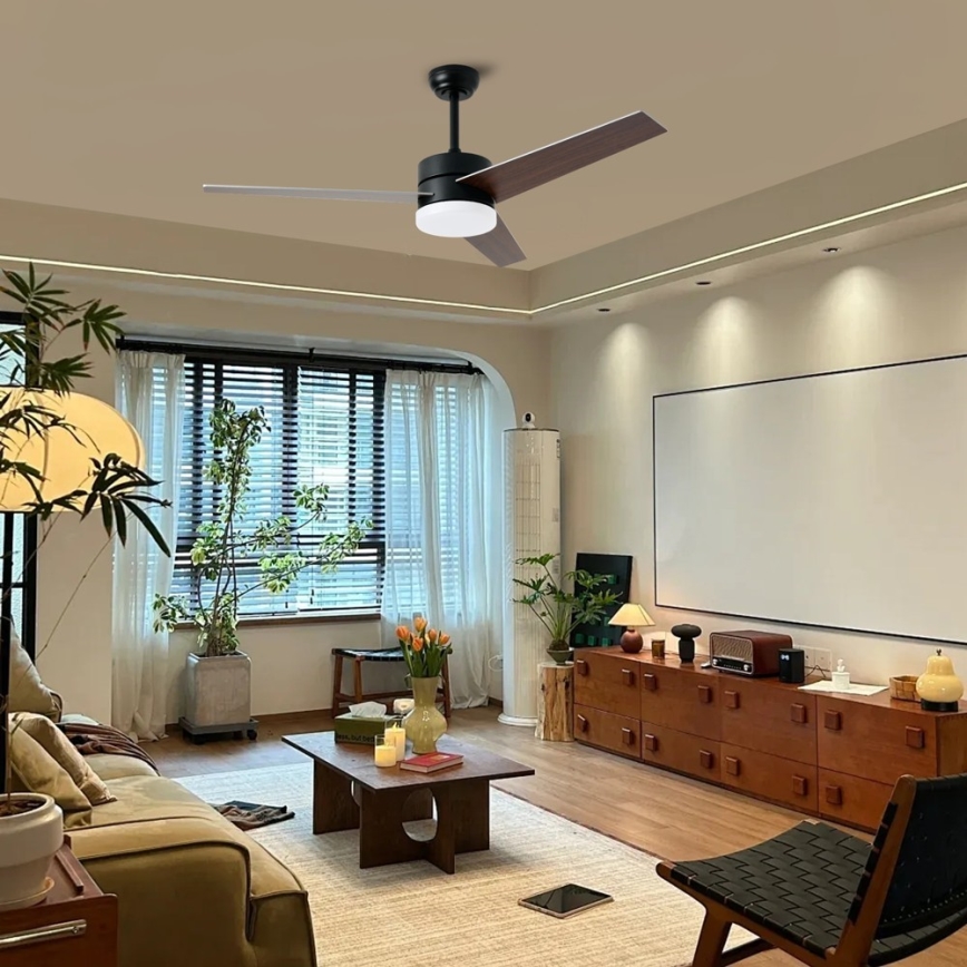 Immax NEO 07285L - LED+CCT himmennettävä kattotuuletin VARIABLE, 24W/230V, 3000/4000/6000K, Wi‑Fi (Tuya), halkaisija 132 cm + kaukosäädin