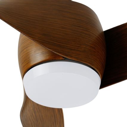 Immax NEO 07286L - LED himmennettävä kattovalo WAVE LED/18W/230V Wi-Fi Tuya ruskea halkaisija 132 cm + kauko-ohjaus