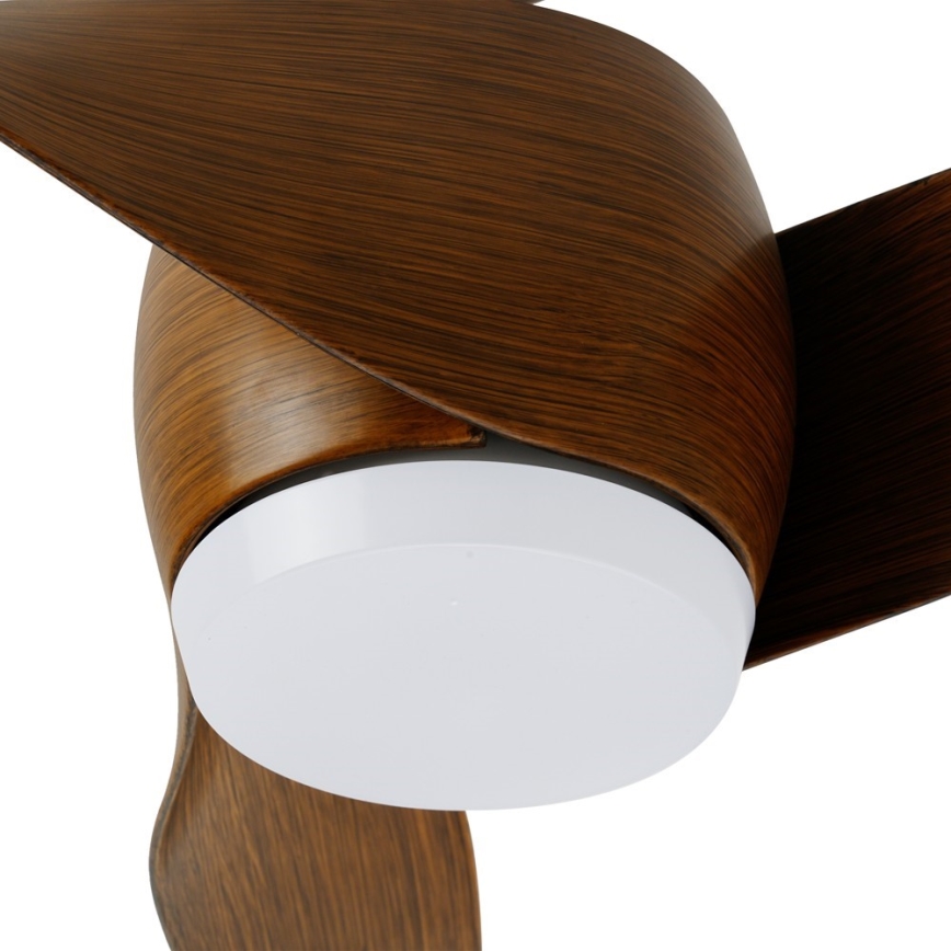 Immax NEO 07286L - LED-kattotuuletin WAVE LED/18W/230V Wi-Fi Tuya ruskea halkaisija 132 cm + kaukosäädin