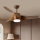 Immax NEO 07286L - LED-kattotuuletin WAVE LED/18W/230V Wi-Fi Tuya ruskea halkaisija 132 cm + kaukosäädin