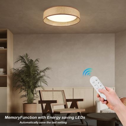 Immax NEO 07288L - LED+CCT himmennettävä kattovalaisin LONA LED/36W/230V 3000-6000K Wi-Fi Tuya Ø 45,5 cm + kaukosäädin