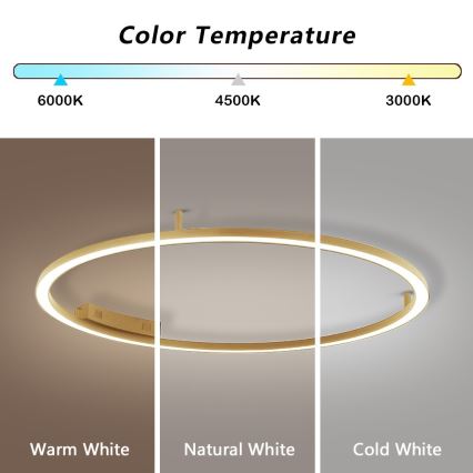 Immax NEO 07290-120G - LED+CCT himmennettävä kattovalaisin FINO LED/55W/230V 2700-6500K Tuya halkaisija 120 cm + kaukosäädin