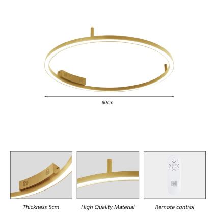 Immax NEO 07291-80G - LED+CCT Himmennettävä kattovalaisin FINO LED/55W/230V 2700-6500K Tuya halkaisija 80 cm + kaukosäädin
